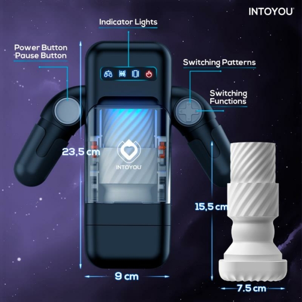 Elon Intelligent Masturbator with Up and Down Movement, Vibration, Heat and Phone Holder - immagine 7