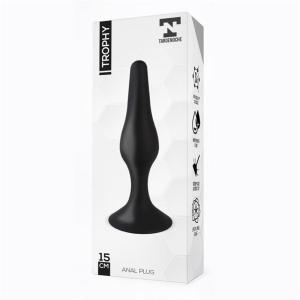 Trophy Anal Plug 15 cm Silicone Black - immagine 2